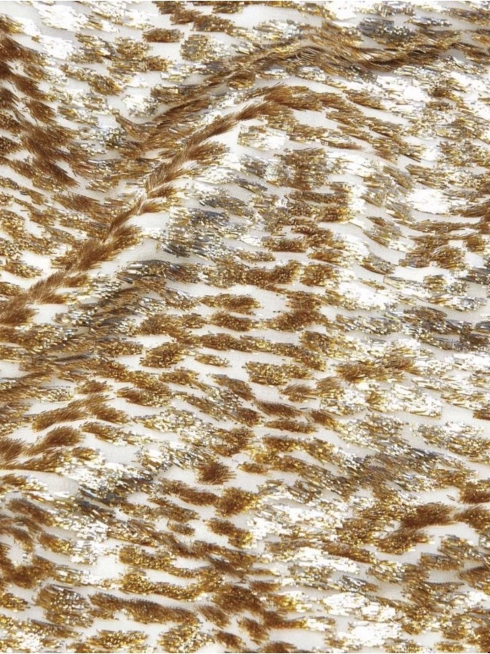 Gold Sequin Long Sleeve open back Evening Gown - Picture 4 of 4